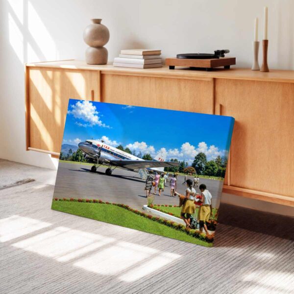 Trans Australia Airways DC-3, Papua New Guinea 1960s - Canvas Print Trans Australia Airways DC-3, Papua New Guinea 1960s - Canvas Print