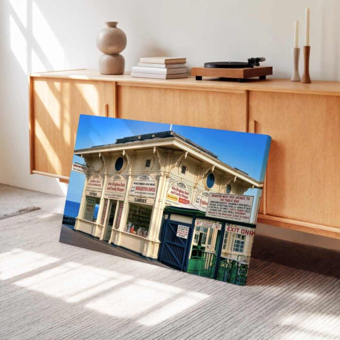 Entrance to Brighton West Pier, Brighton, England 1970s - Canvas Print