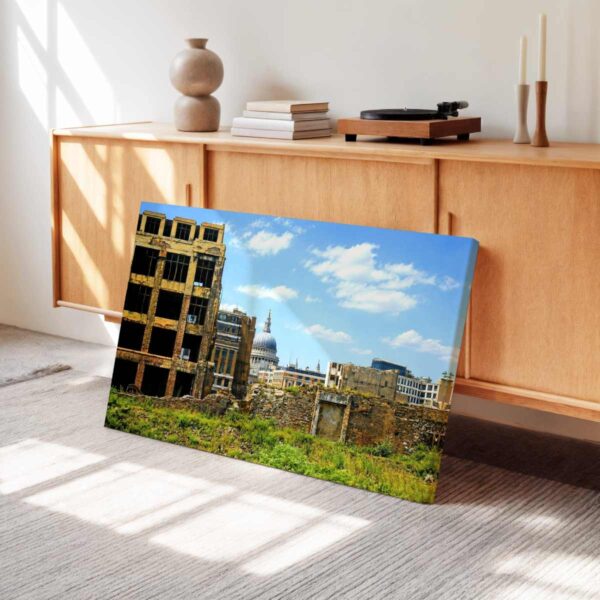 Bomb Damage at Cripplegate, London 1950s - Canvas Print Bomb Damage at Cripplegate, London 1950s - Canvas Print