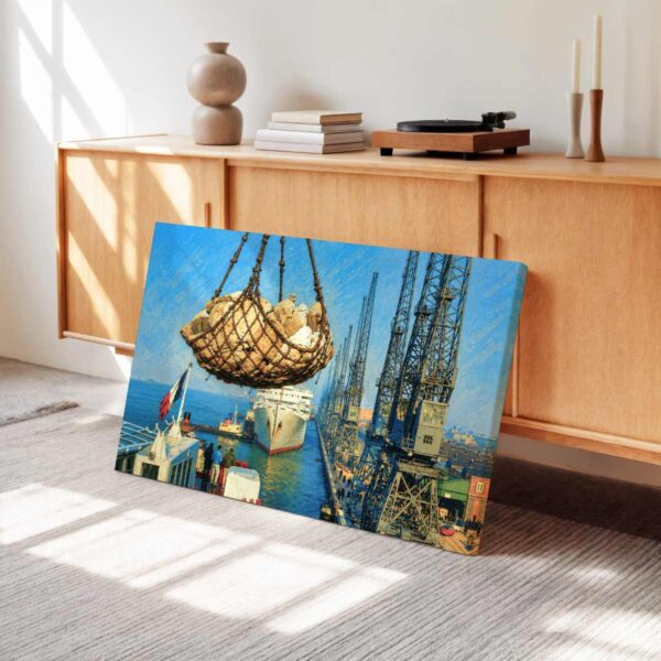 SS France at Southampton Docks, England 1960s - Canvas Print