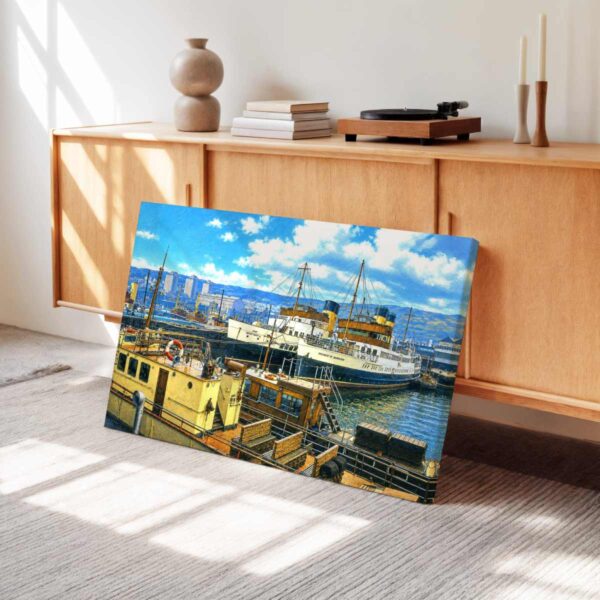 Queen Mary II and Duchess of Hamilton, Greenock, Scotland 1970s - Canvas Print Queen Mary II and Duchess of Hamilton, Greenock, Scotland 1970s - Canvas Print