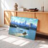 New York Harbor and Manhattan Skyline 1950s - Canvas Print New York Harbor and Manhattan Skyline 1950s - Canvas Print
