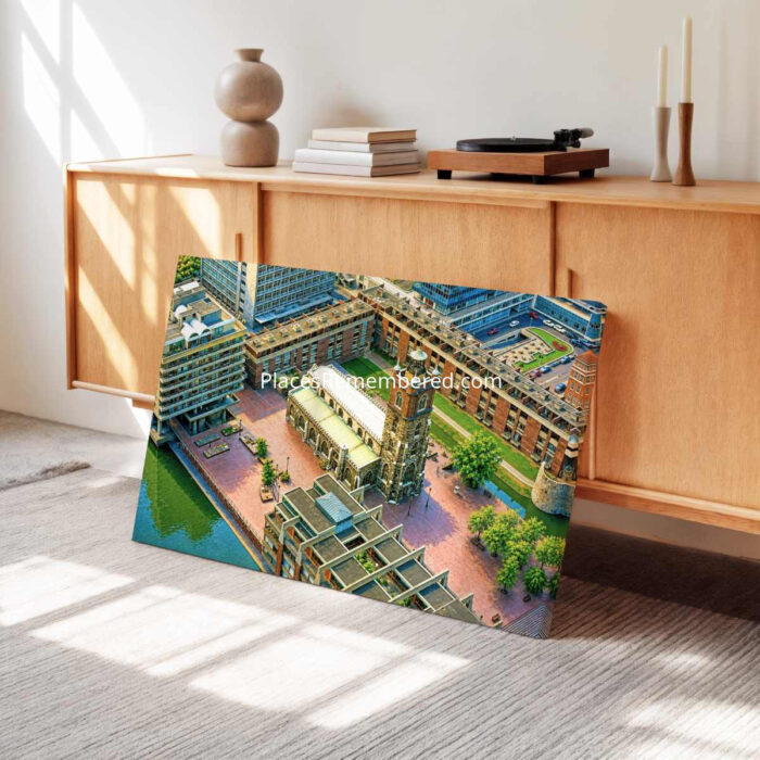 St Giles Cripplegate, Barbican, London 1970s - Canvas Print St Giles Cripplegate, Barbican, London 1970s - Canvas Print