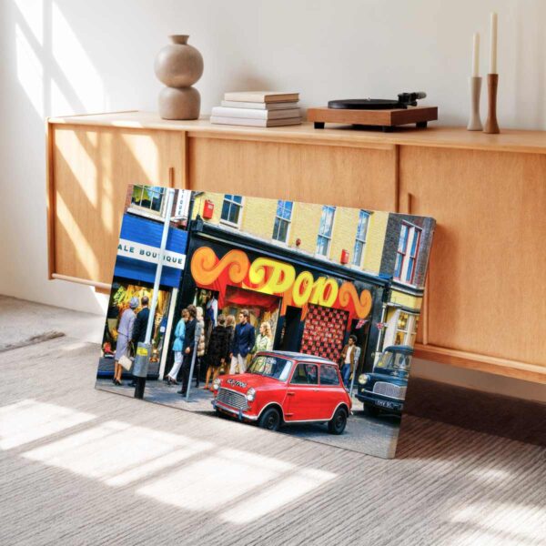 Austin Mini in Carnaby Street, London 1960s – Canvas Print