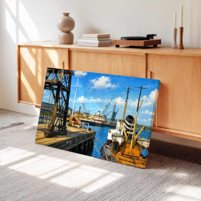 Tyne Commission Quay, North Shields, England 1950s - Canvas Print