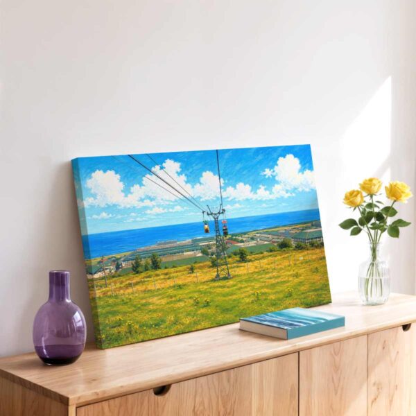 Chairlift at Butlins Ayr Holiday Camp 1980s - Canvas Print