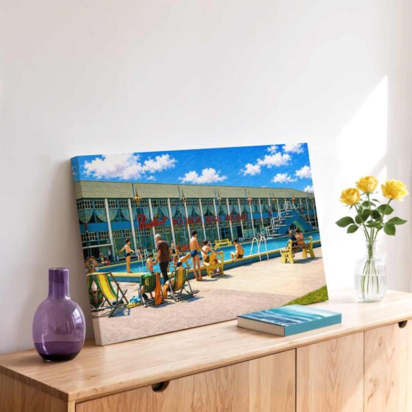 Outdoor Pool, Butlins Bognor Regis Holiday Camp 1960s - Canvas Print Outdoor Pool, Butlins Bognor Regis Holiday Camp 1960s - Canvas Print