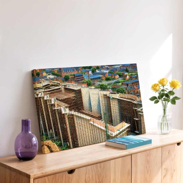 Coventry Cathedral Under Construction 1950s - Canvas Print Coventry Cathedral Under Construction 1950s - Canvas Print