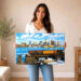 Detroit Skyline from Windsor 1960s – Canvas Print