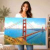 Golden Gate Bridge, San Francisco, California 1970s - Canvas Print Golden Gate Bridge, San Francisco, California 1970s - Canvas Print