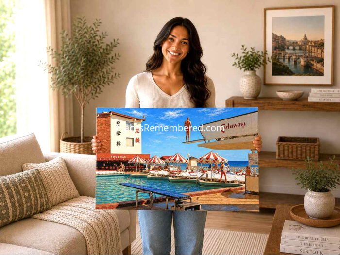 The Castaways Resort, Sunny Isles, Florida 1970s - Canvas Print The Castaways Resort, Sunny Isles, Florida 1970s - Canvas Print