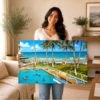 Caribbean Hotel, Miami Beach, Florida 1960s - Canvas Print Caribbean Hotel, Miami Beach, Florida 1960s - Canvas Print