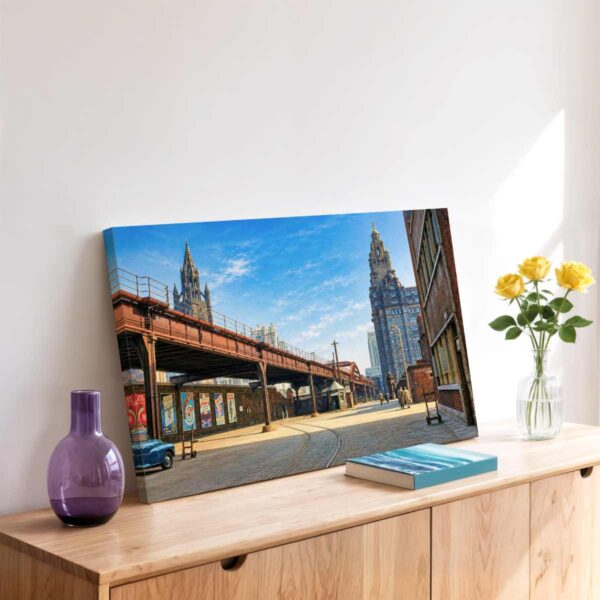 Liverpool Overhead Railway, England 1950s - Canvas Print Liverpool Overhead Railway, England 1950s - Canvas Print