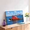 Jane McAllister Tugboat, New York City 1970s - Canvas Print