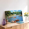 Regent's Park Boating Lake, London 1960s - Canvas Print Regent's Park Boating Lake, London 1960s - Canvas Print