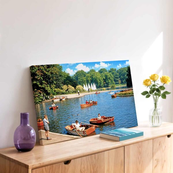 Regent's Park Boating Lake, London 1960s - Canvas Print Regent's Park Boating Lake, London 1960s - Canvas Print