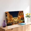 Christmas Lights on Regent Street, London 1970s - Canvas Print