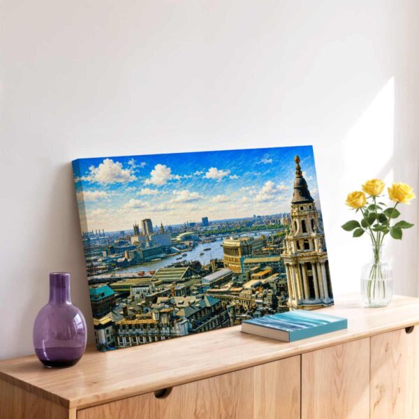 View from St Paul's Cathedral, London 1960s - Canvas Print View from St Paul's Cathedral, London 1960s - Canvas Print