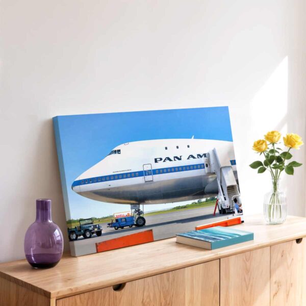 Pan Am Boeing 747 Clipper Plymouth Rock, Australia 1970s - Canvas Print Pan Am Boeing 747 Clipper Plymouth Rock, Australia 1970s - Canvas Print