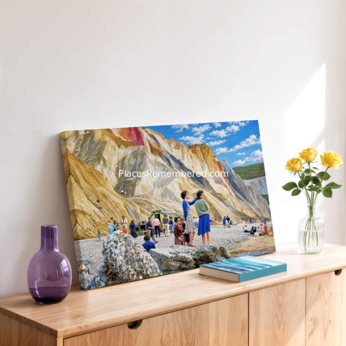 Alum Bay, Isle of Wight, England 1960s - Canvas Print