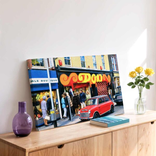 Austin Mini in Carnaby Street, London 1960s – Canvas Print