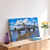 SAS DC-9 at Bergen Airport, Norway 1970s - Canvas Print