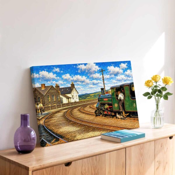 Ffestiniog Railway Harbour Station, Porthmadog, Wales 1970s - Canvas Print