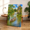 Indian War Canoes, Disneyland California 1960s - Canvas Print
